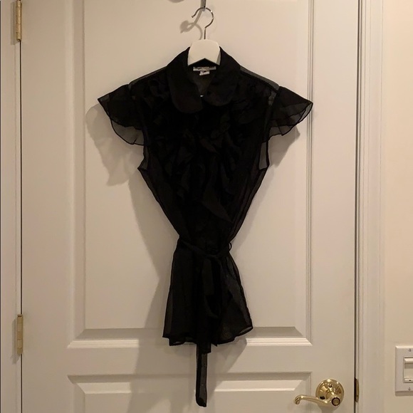 Black Ruffle Blouse - Picture 4 of 7